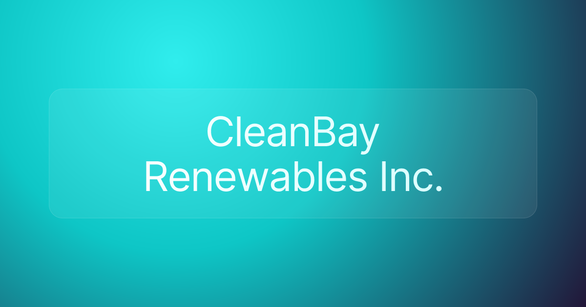 CleanBay Renewables Inc.