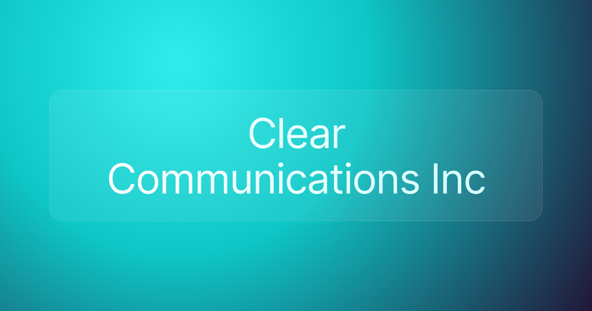 Clear Communications Inc