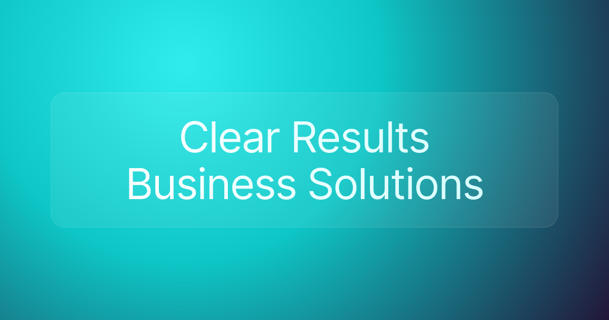 Clear Results Business Solutions