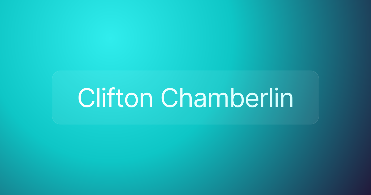 Clifton Chamberlin