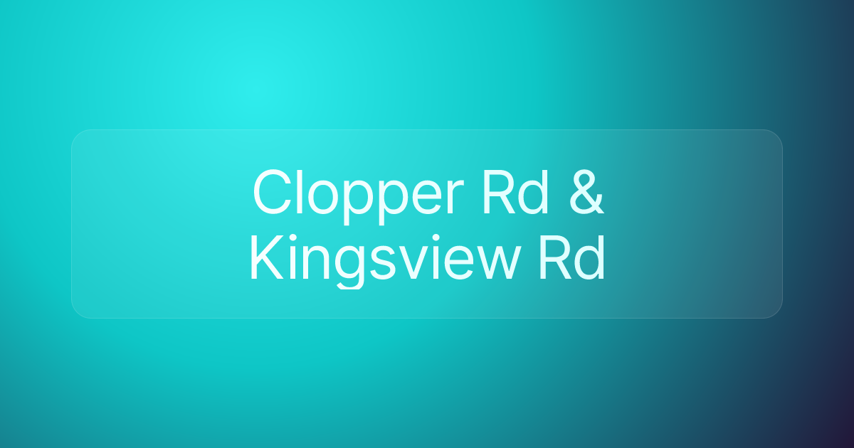 Clopper Rd & Kingsview Rd