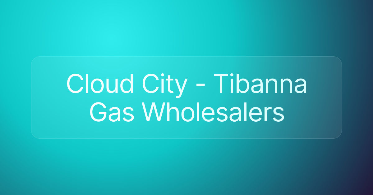 Cloud City - Tibanna Gas Wholesalers