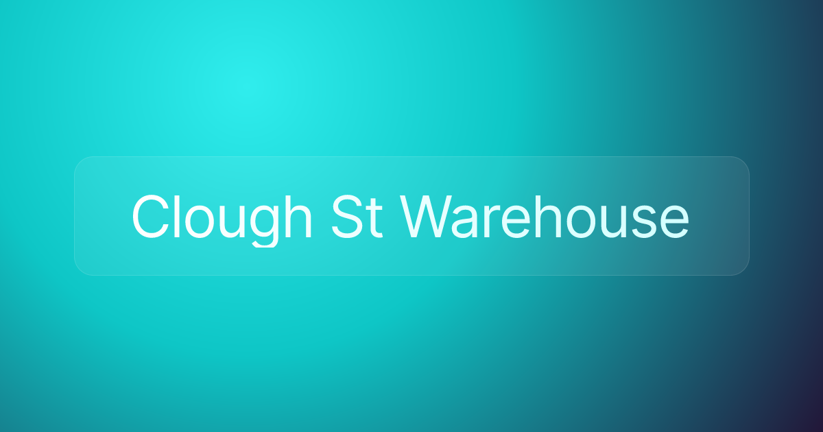 Clough St Warehouse