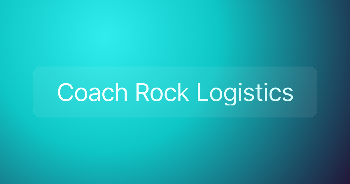 Coach Rock Logistics