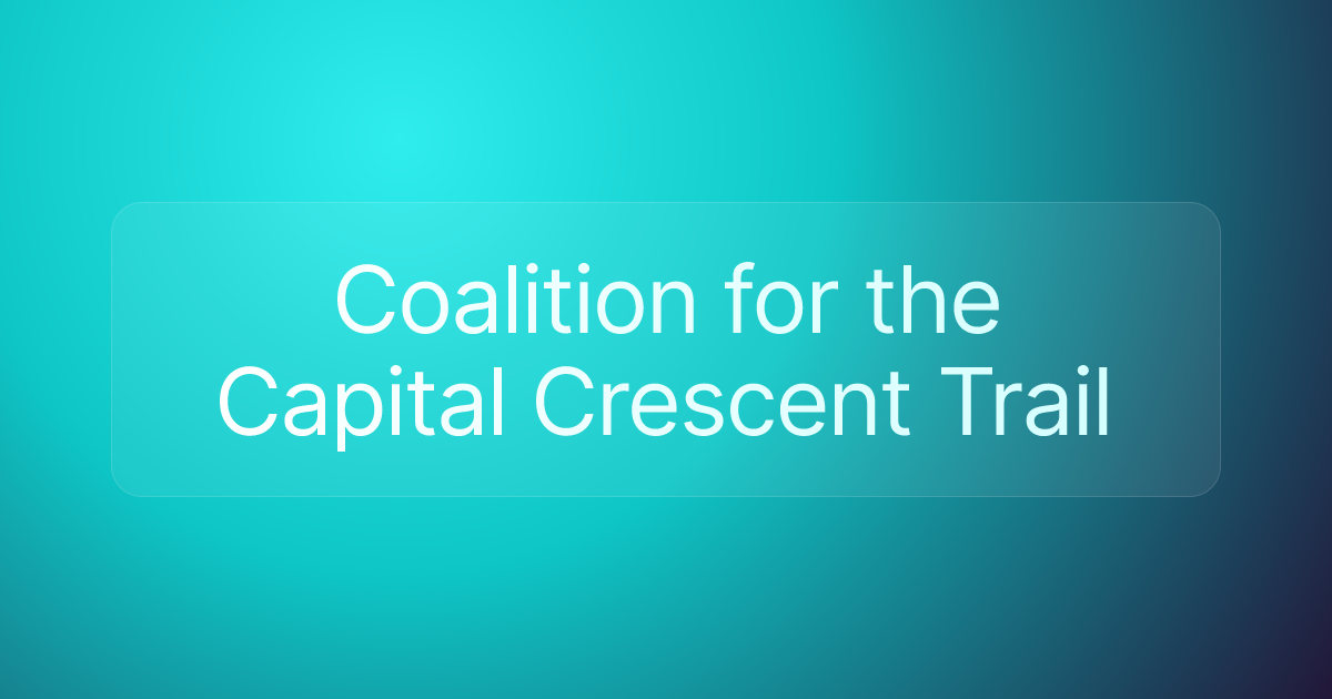 Coalition for the Capital Crescent Trail
