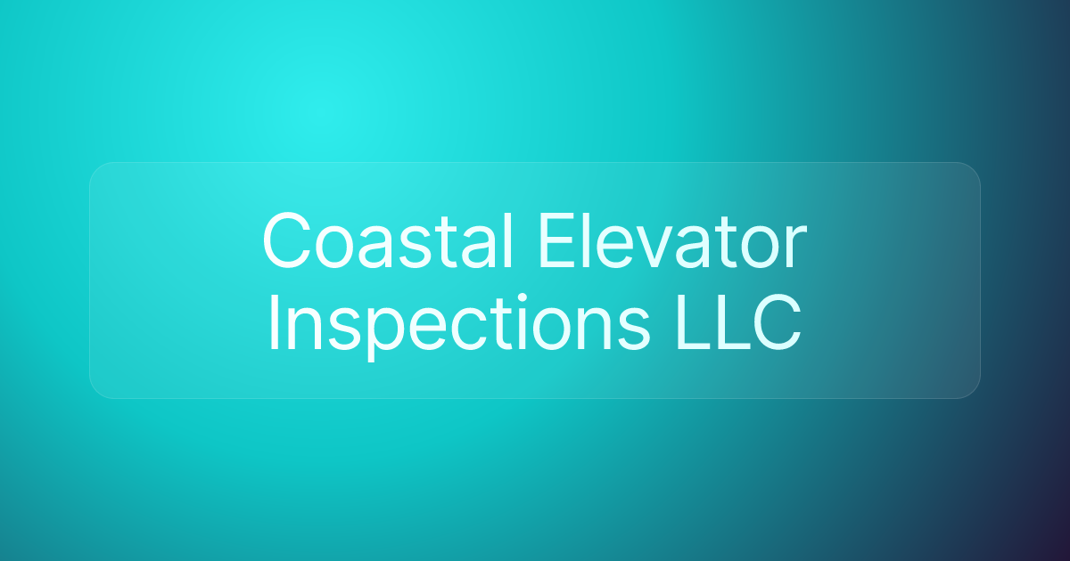 Coastal Elevator Inspections LLC