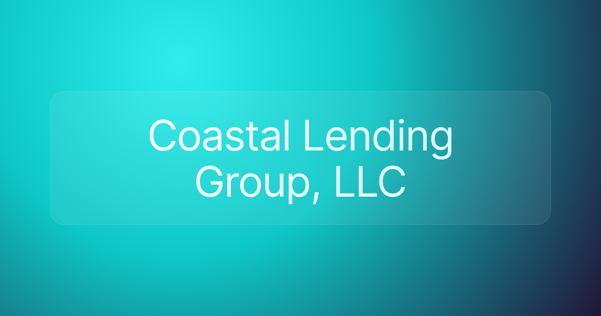 Coastal Lending Group, LLC