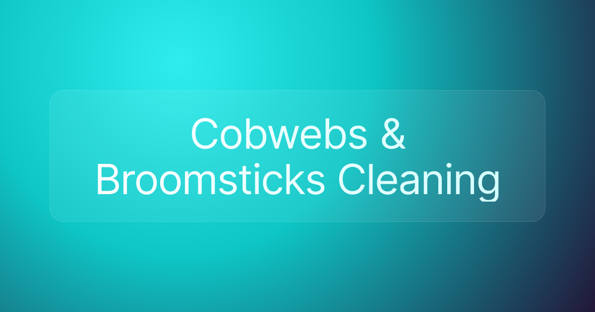 Cobwebs & Broomsticks Cleaning