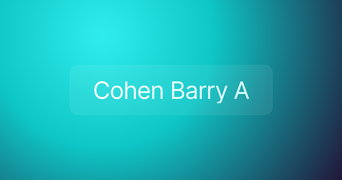 Cohen Barry A