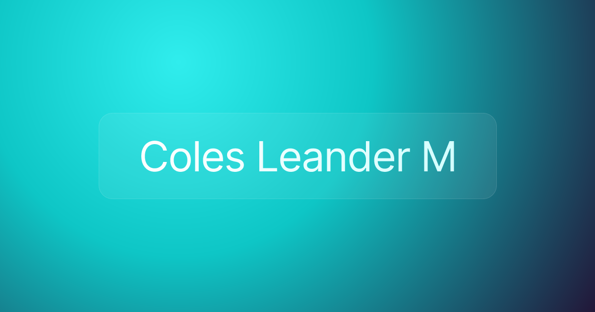 Coles Leander M