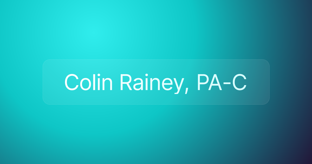 Colin Rainey, PA-C