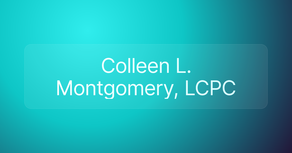 Colleen L. Montgomery, LCPC