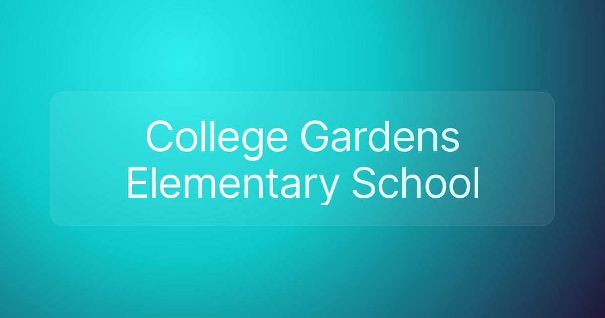 College Gardens Elementary School
