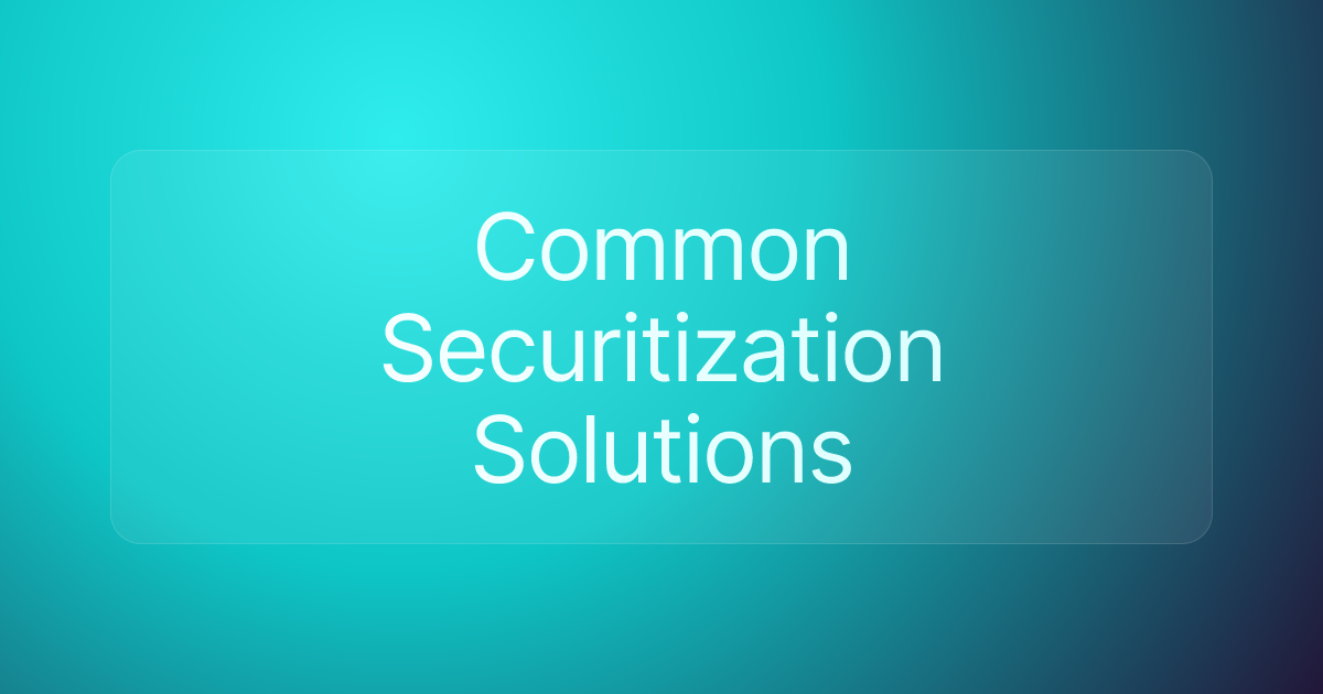 Common Securitization Solutions