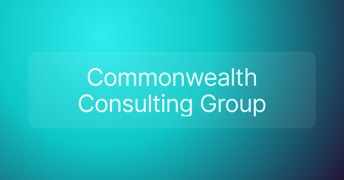 Commonwealth Consulting Group