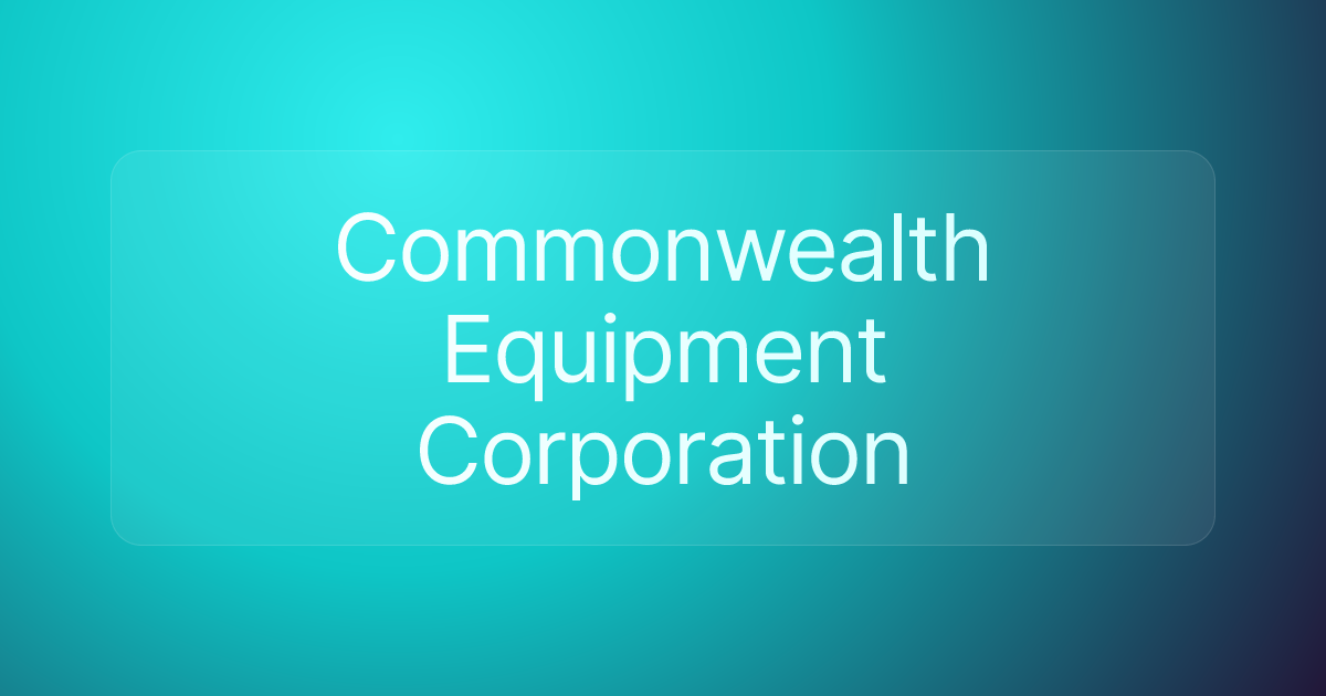 Commonwealth Equipment Corporation