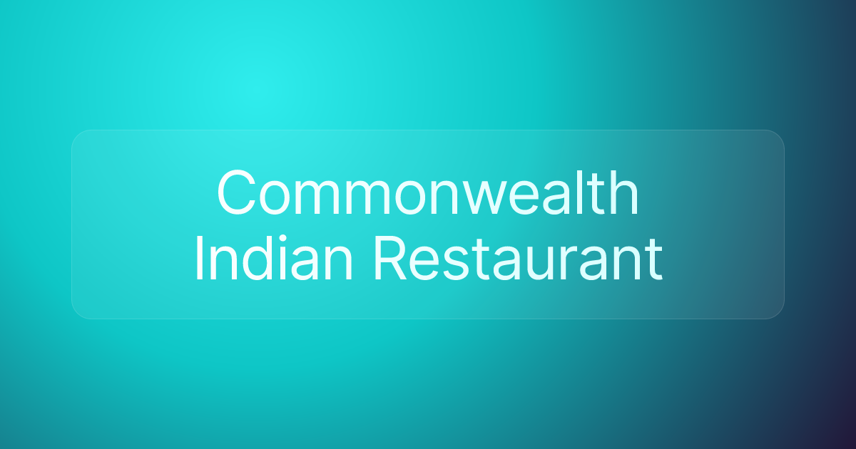 Commonwealth Indian Restaurant