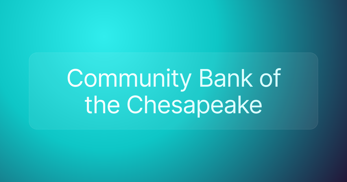 Community Bank of the Chesapeake
