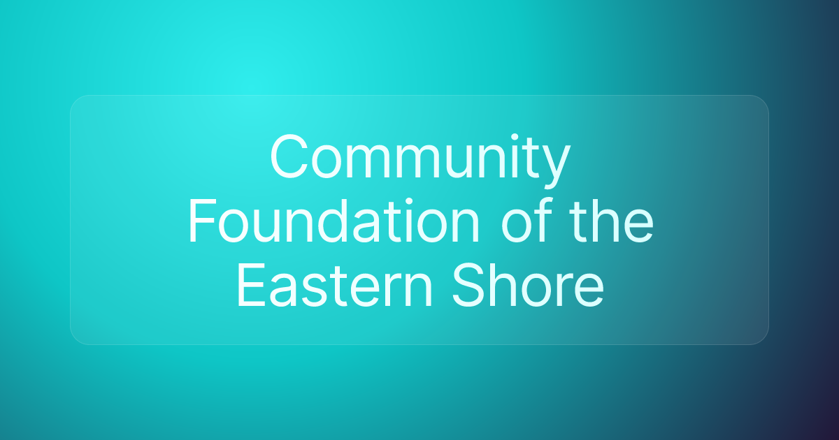 Community Foundation of the Eastern Shore