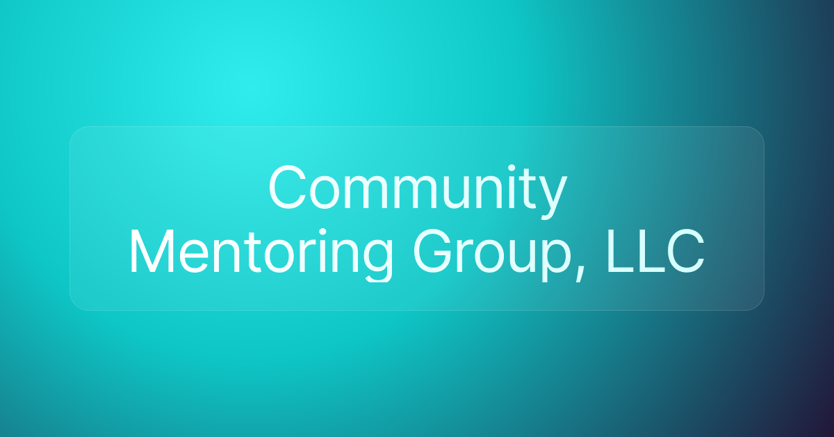 Community Mentoring Group, LLC