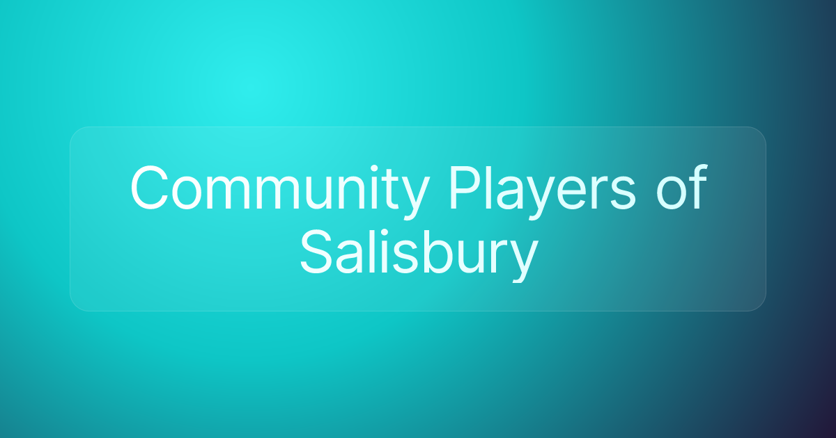 Community Players of Salisbury