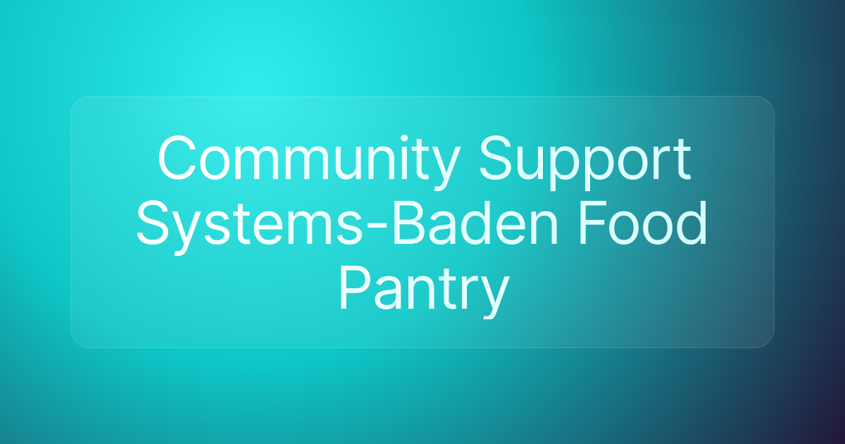 Community Support Systems-Baden Food Pantry
