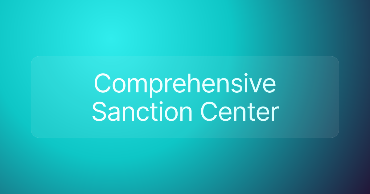 Comprehensive Sanction Center