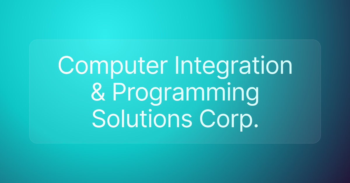 Computer Integration & Programming Solutions Corp.