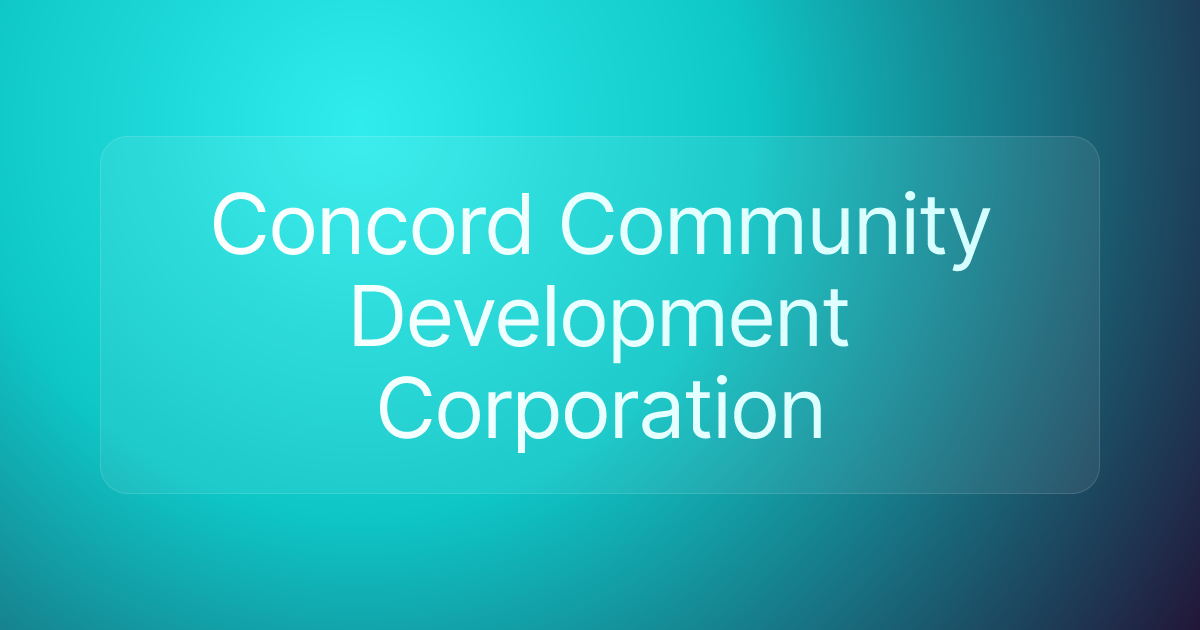 Concord Community Development Corporation