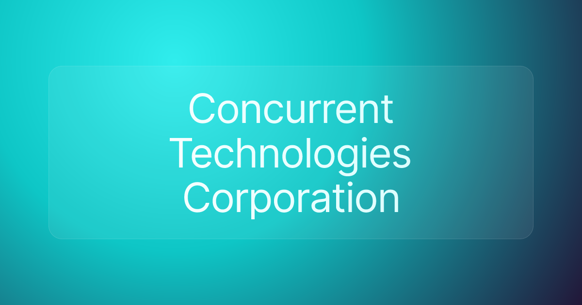 Concurrent Technologies Corporation