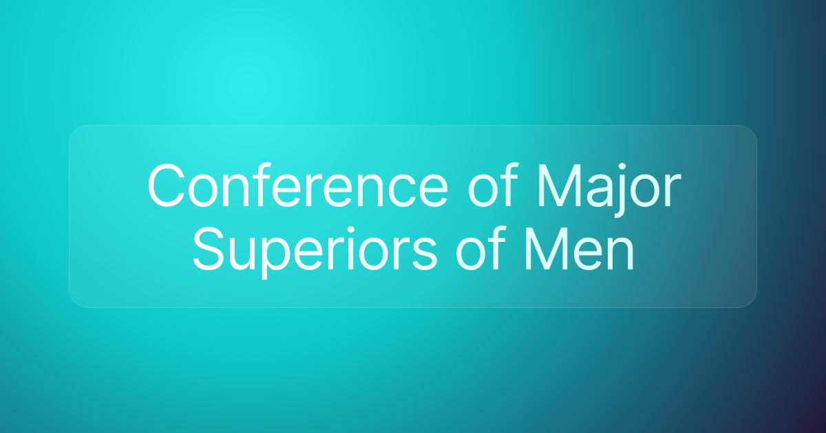Conference of Major Superiors of Men