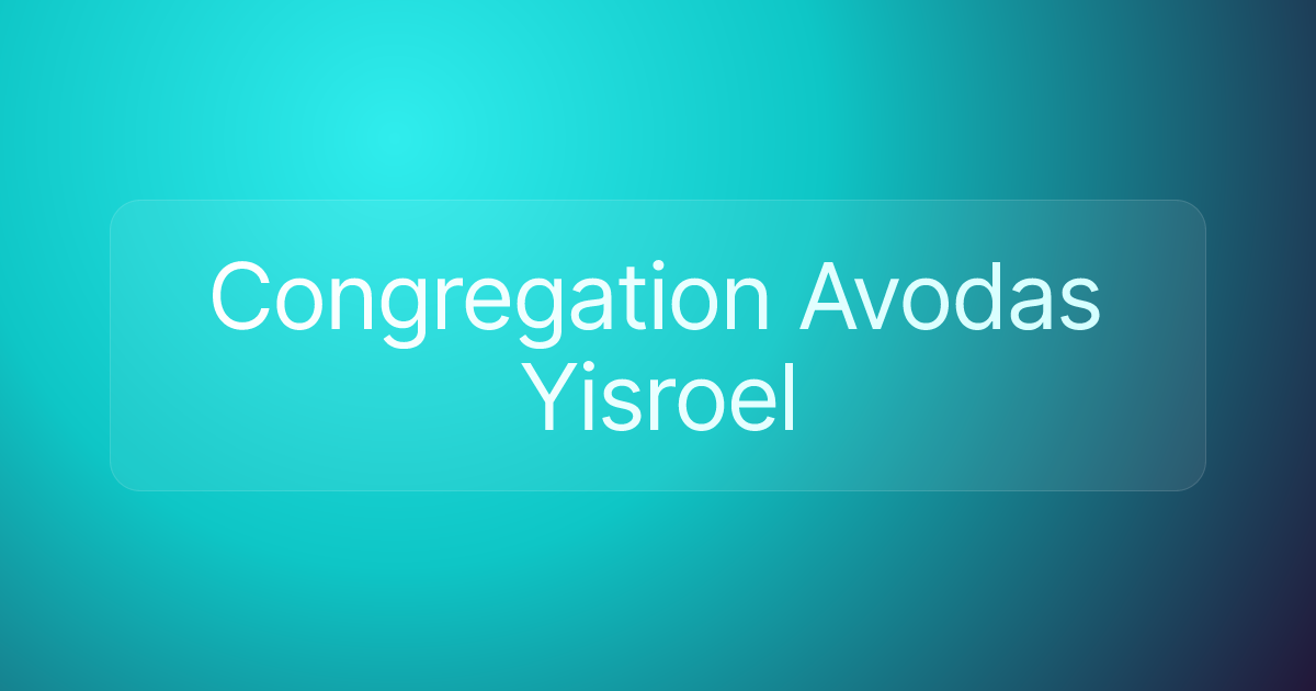Congregation Avodas Yisroel