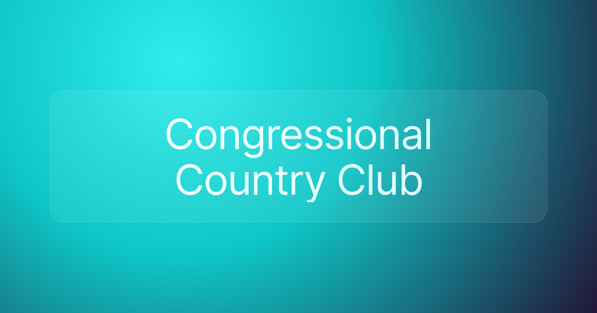 Congressional Country Club