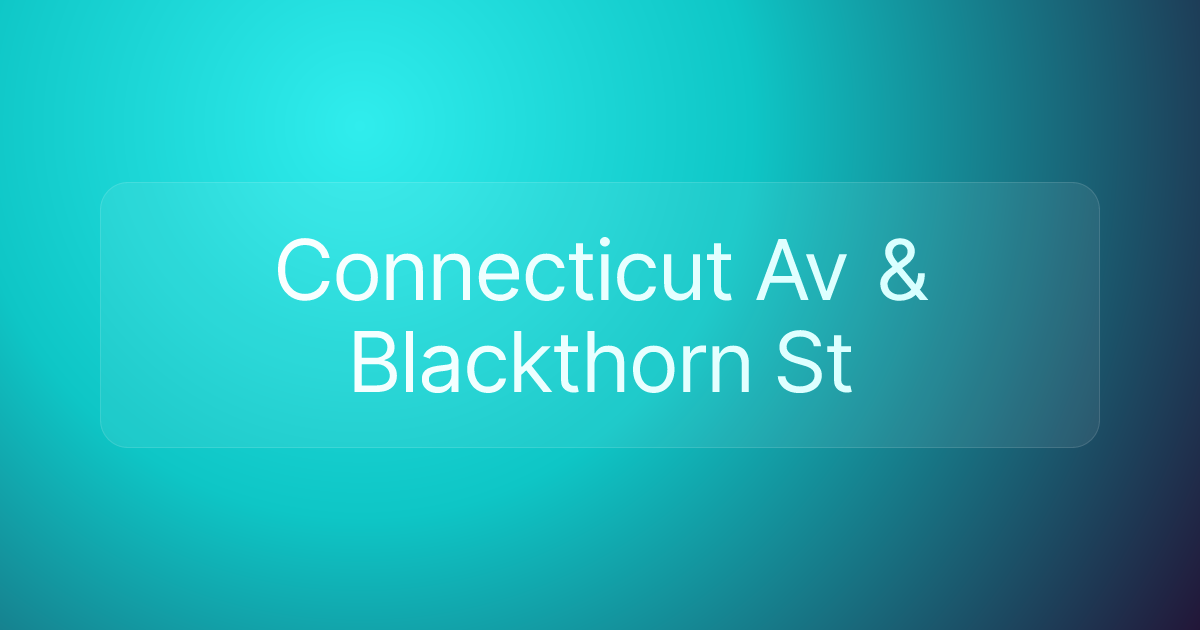 Connecticut Av & Blackthorn St