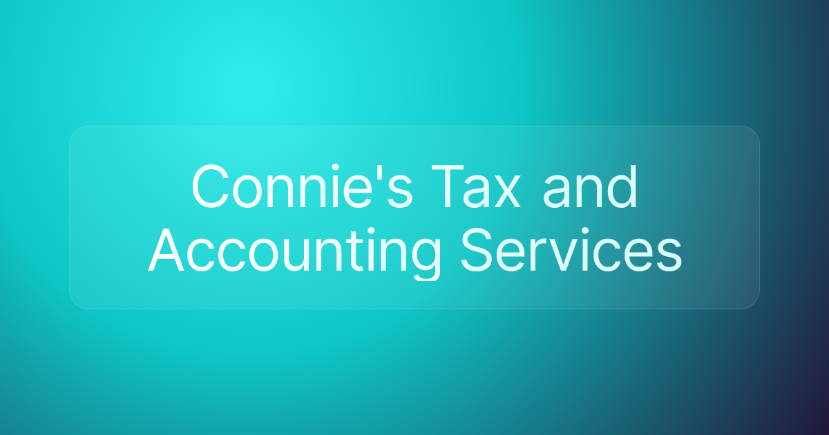 Connie's Tax and Accounting Services