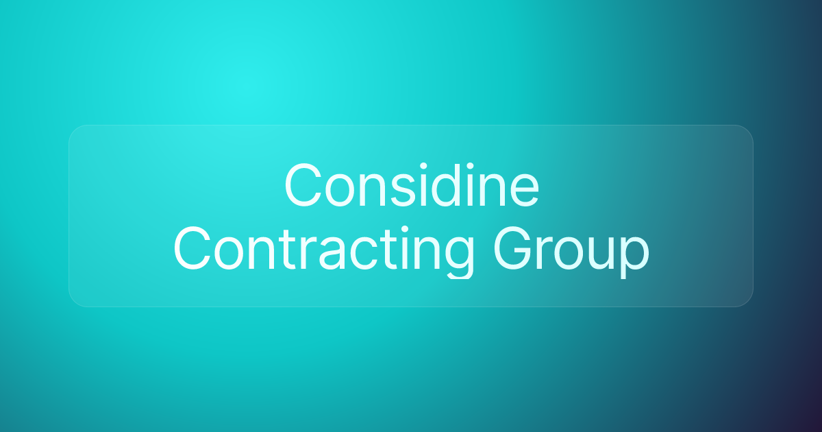 Considine Contracting Group