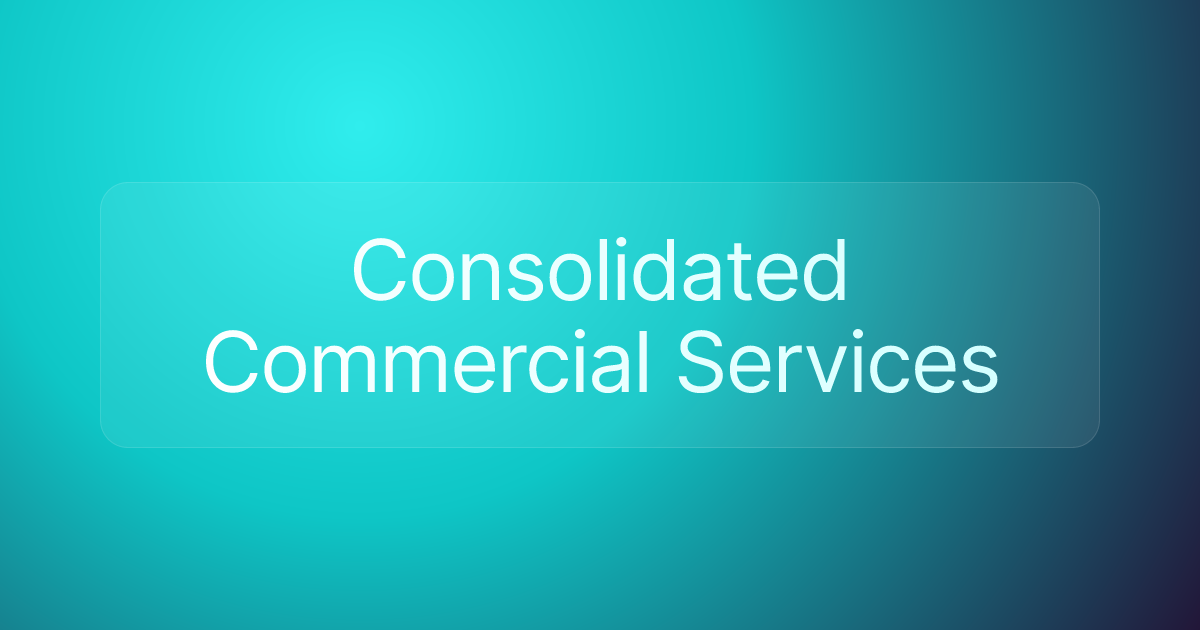 Consolidated Commercial Services