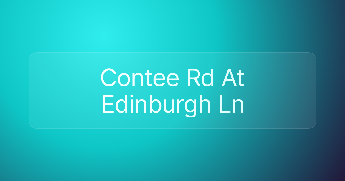 Contee Rd At Edinburgh Ln