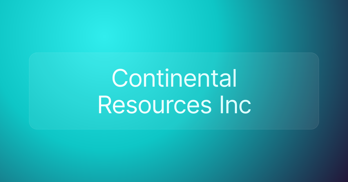 Continental Resources Inc