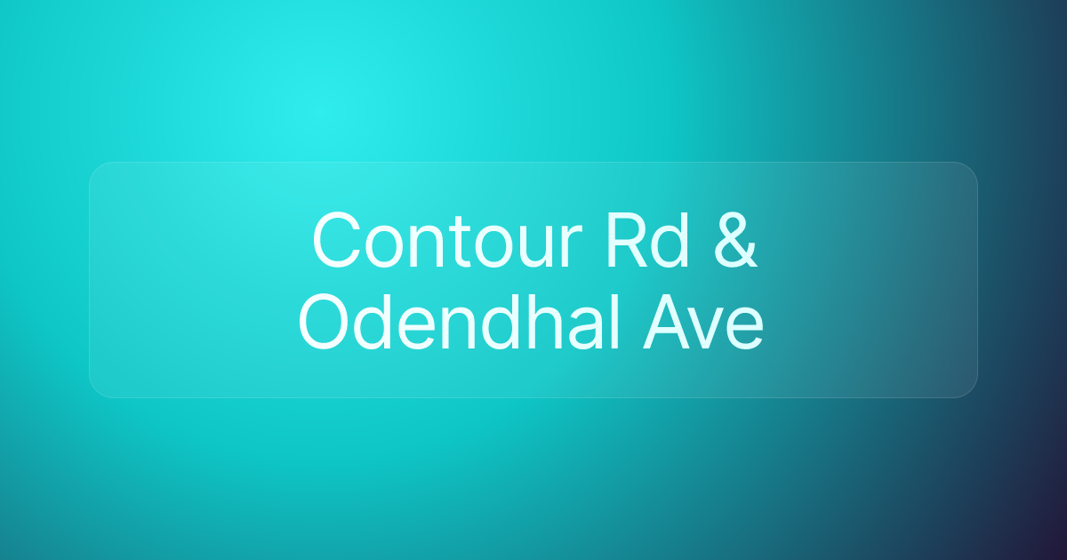 Contour Rd & Odendhal Ave