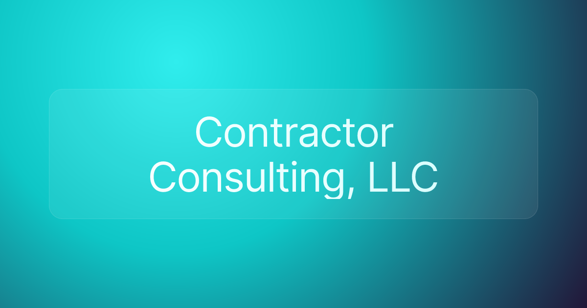 Contractor Consulting, LLC