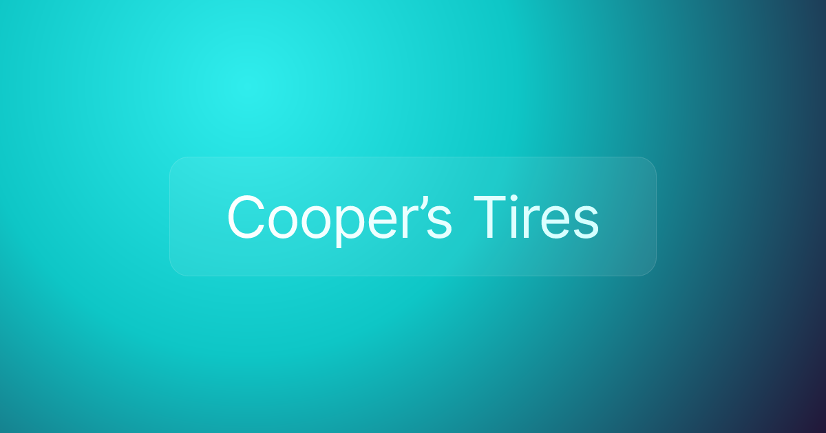 Cooper’s Tires