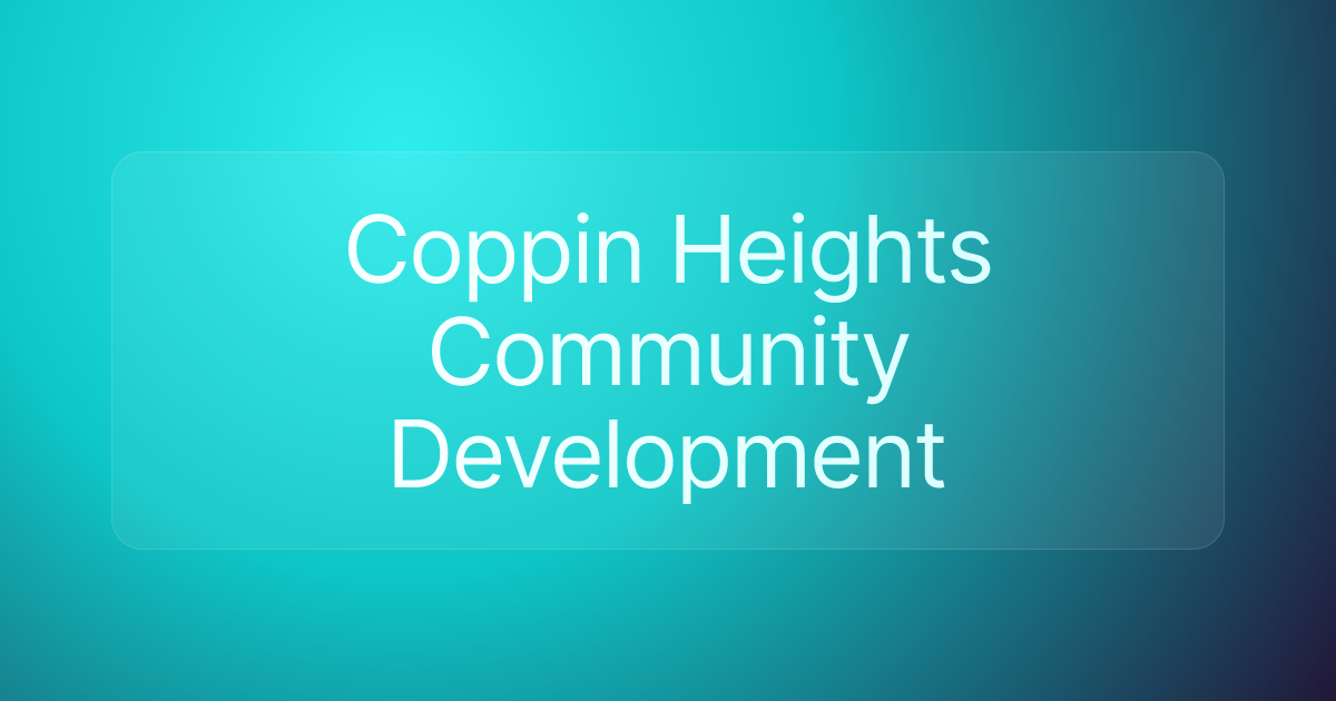 Coppin Heights Community Development