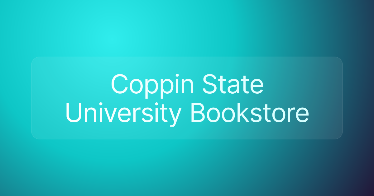 Coppin State University Bookstore
