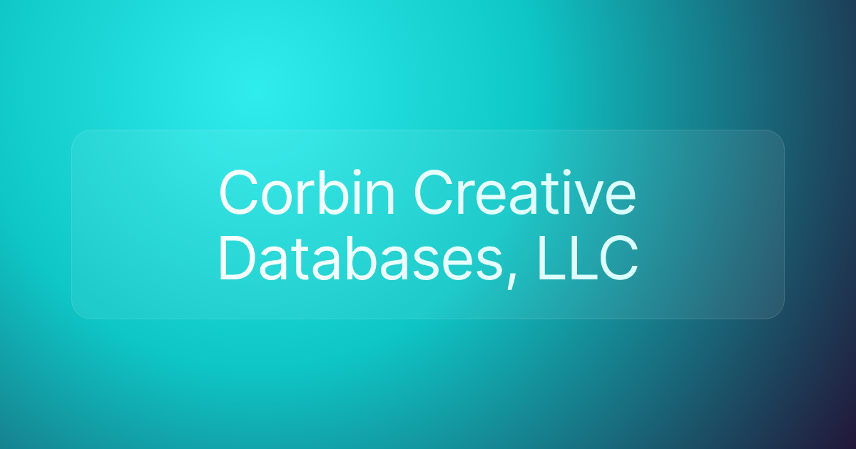 Corbin Creative Databases, LLC