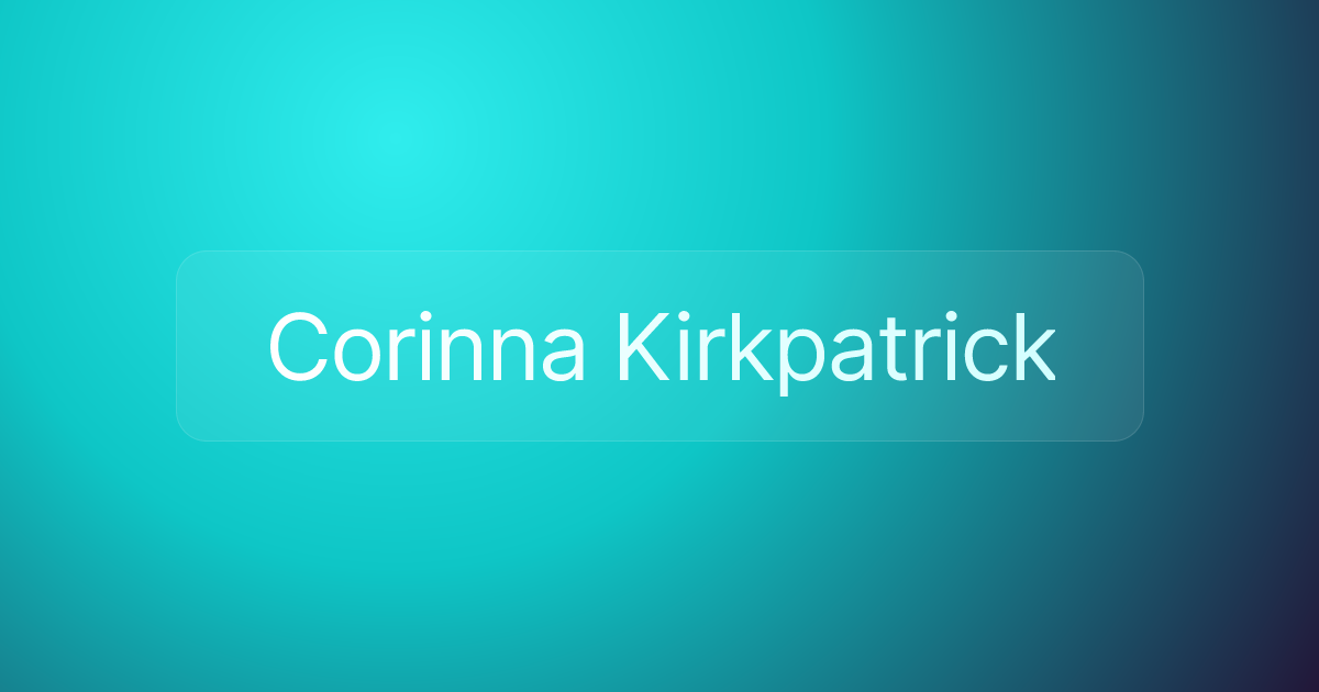 Corinna Kirkpatrick