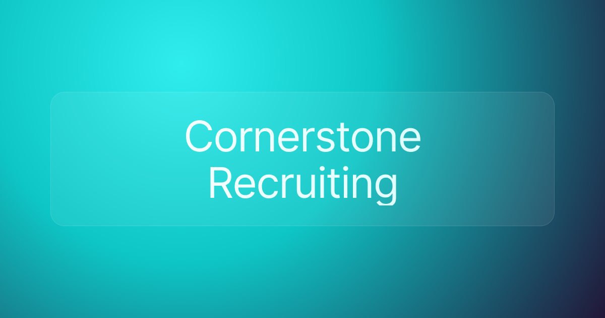 Cornerstone Recruiting