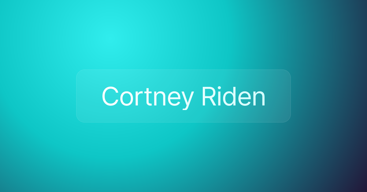 Cortney Riden