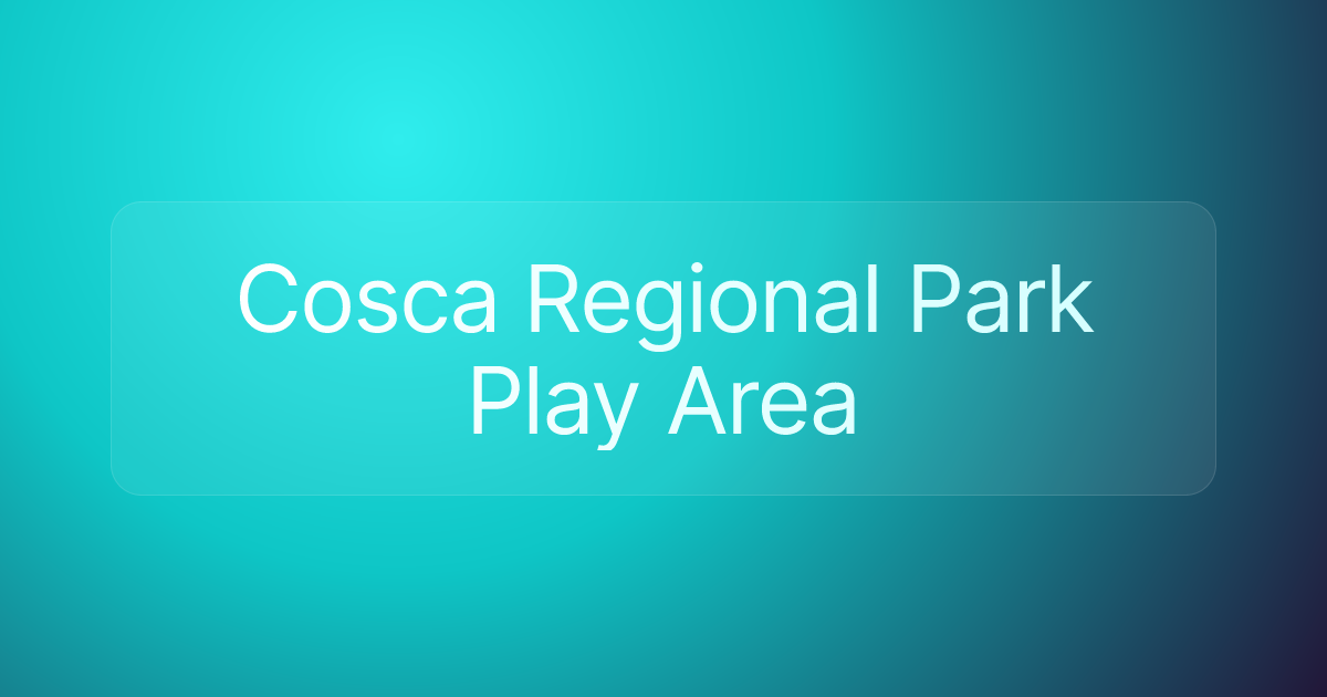Cosca Regional Park Play Area