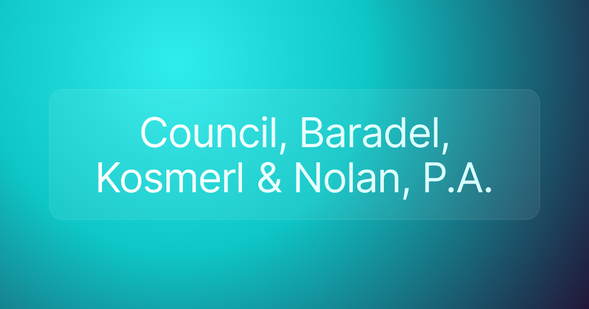 Council, Baradel, Kosmerl & Nolan, P.A.